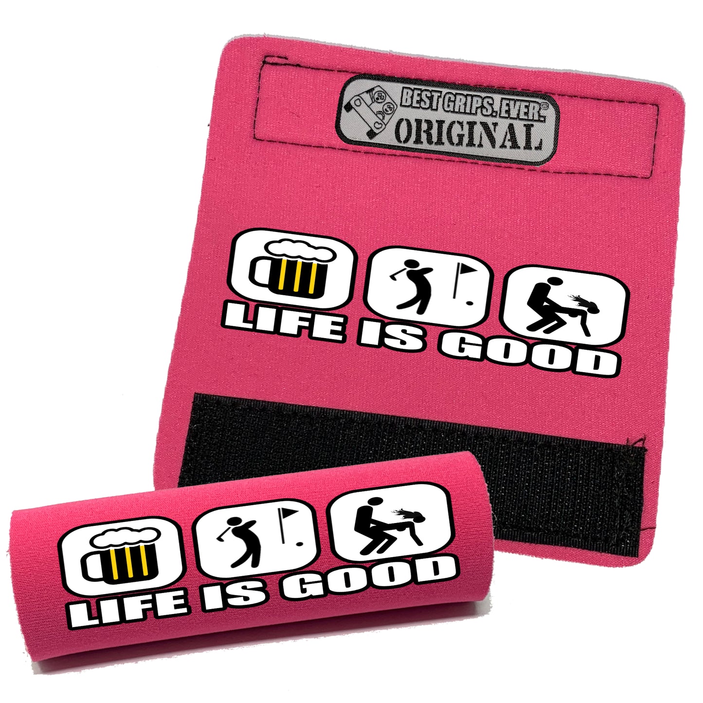 BEST GRIPS. EVER.® handle grip in black featuring Life is Good...For Him, designed for comfort and everyday use.