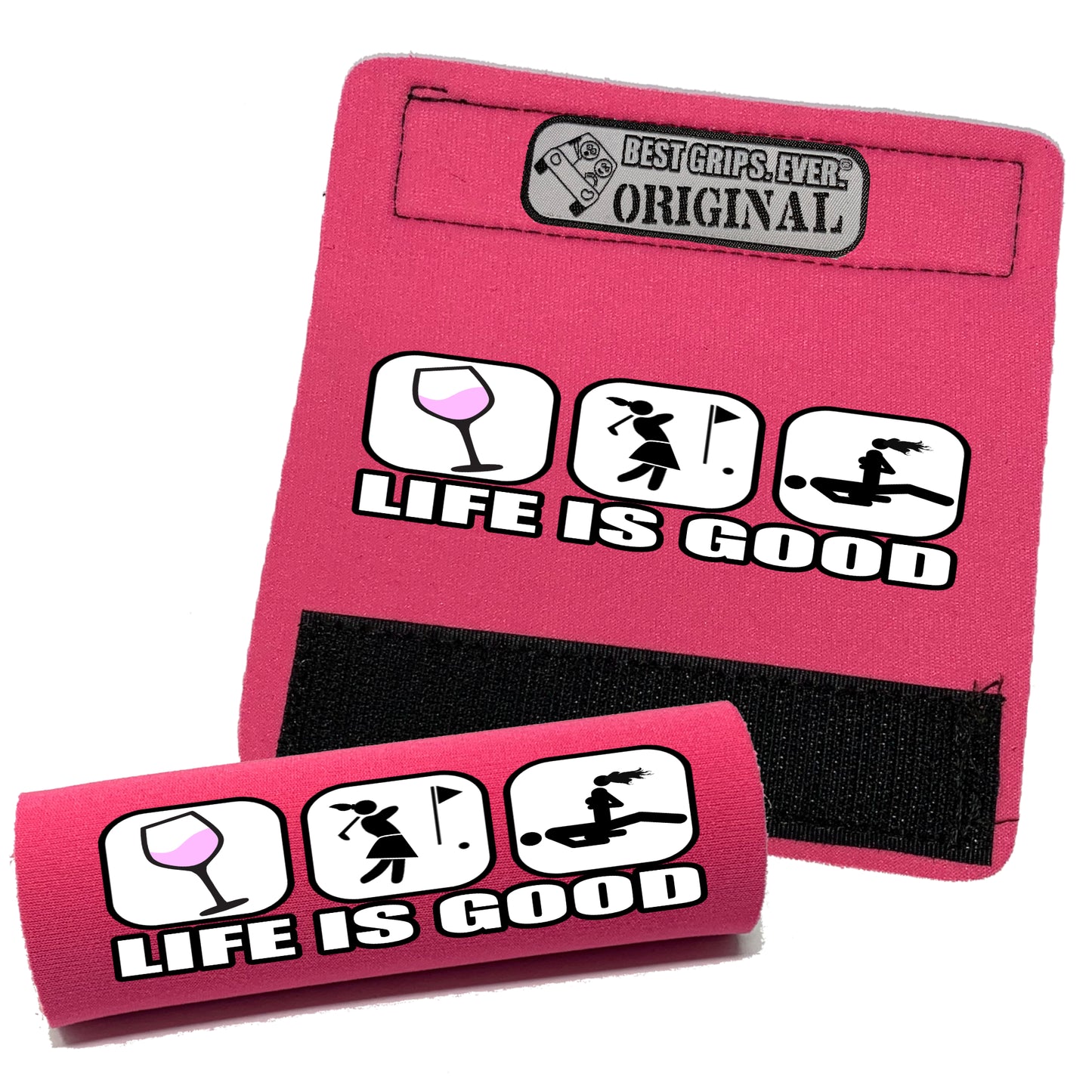 BEST GRIPS. EVER.® handle grip in black featuring Life is Good...For Her, designed for comfort and everyday use.