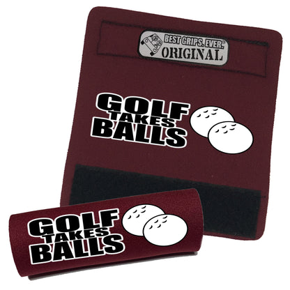 BEST GRIPS. EVER.® handle grip in black featuring Golf Takes Balls Grip, designed for comfort and everyday use.