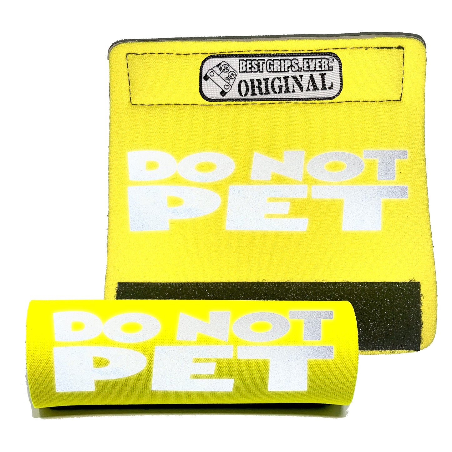 BEST GRIPS. EVER.® leash grip in black featuring HI-VIS DO NOT PET Grip, designed to improve comfort, control, and safety during dog walks.