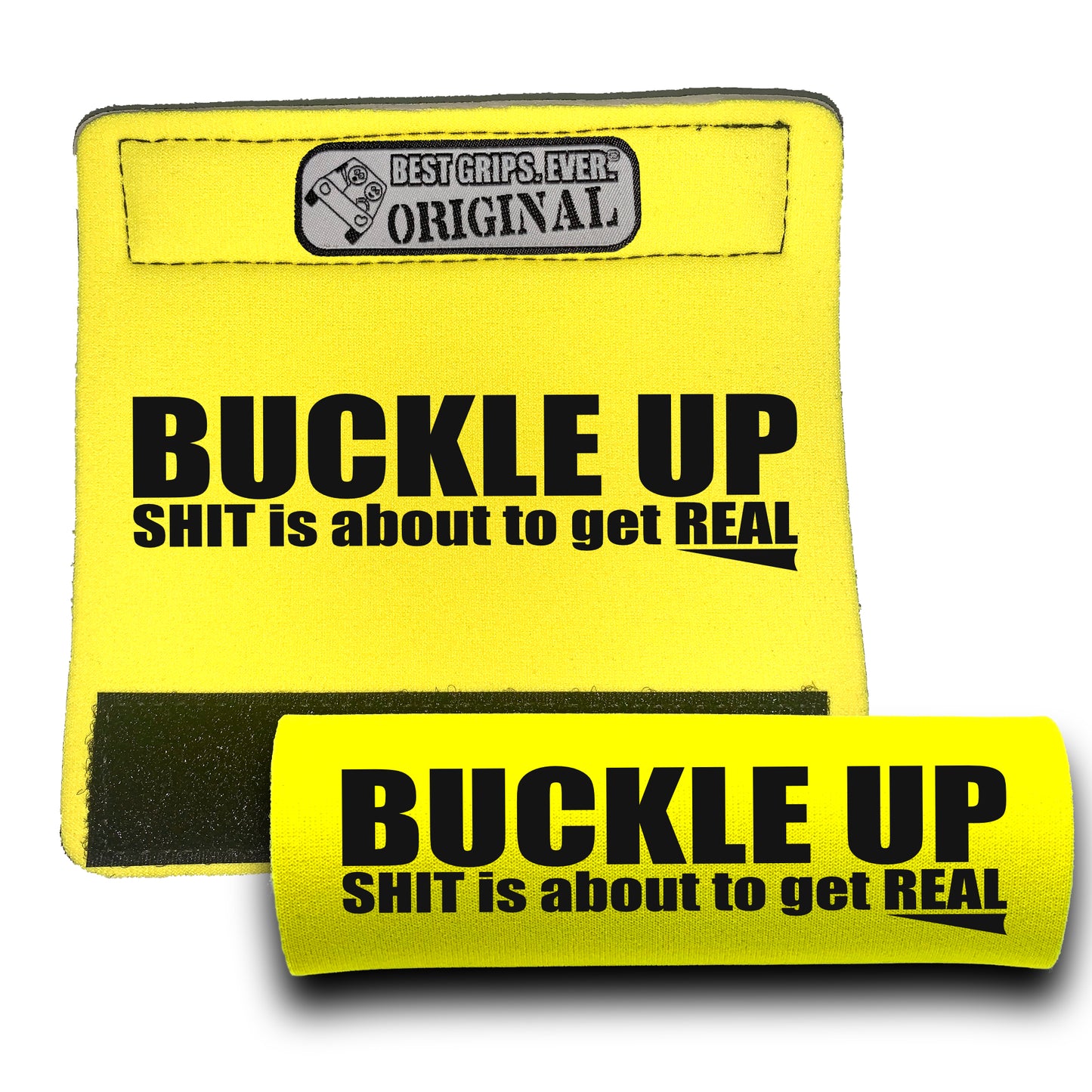 BEST GRIPS. EVER.® handle grip in black featuring The Buckle Up Grip., designed for comfort and everyday use.