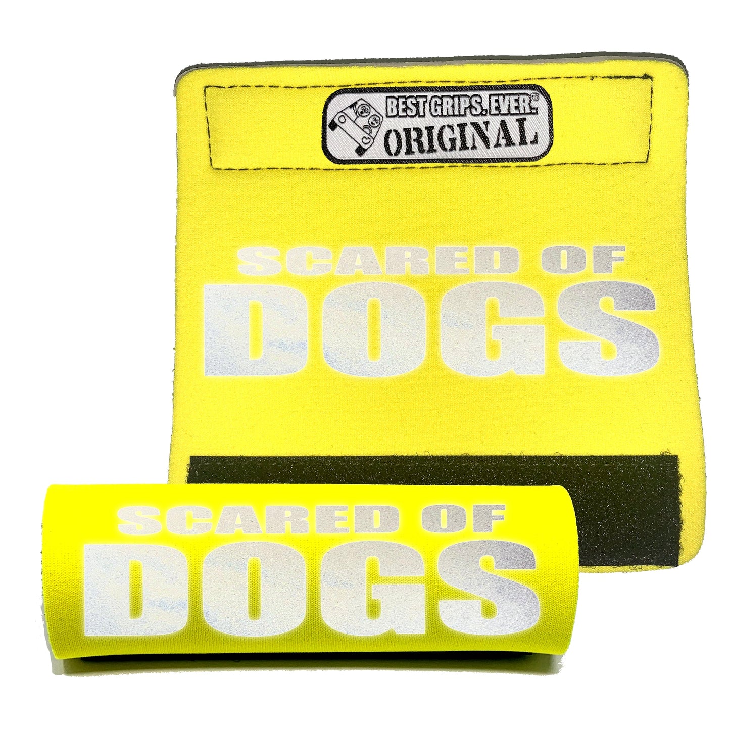 HI-VIS SCARED of DOGS Grip (Case of 24)