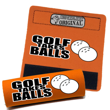 BEST GRIPS. EVER.® handle grip in black featuring Golf Takes Balls Grip, designed for comfort and everyday use.