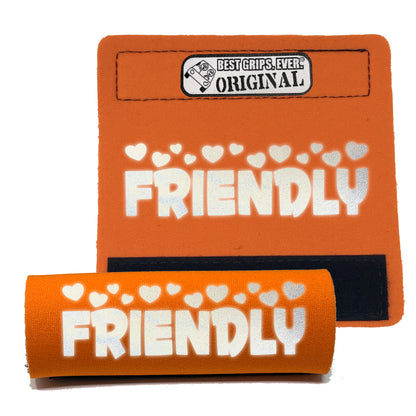 BEST GRIPS. EVER.® leash grip in black featuring HI-VIS I'M FRIENDLY Grip, designed to improve comfort, control, and safety during dog walks.