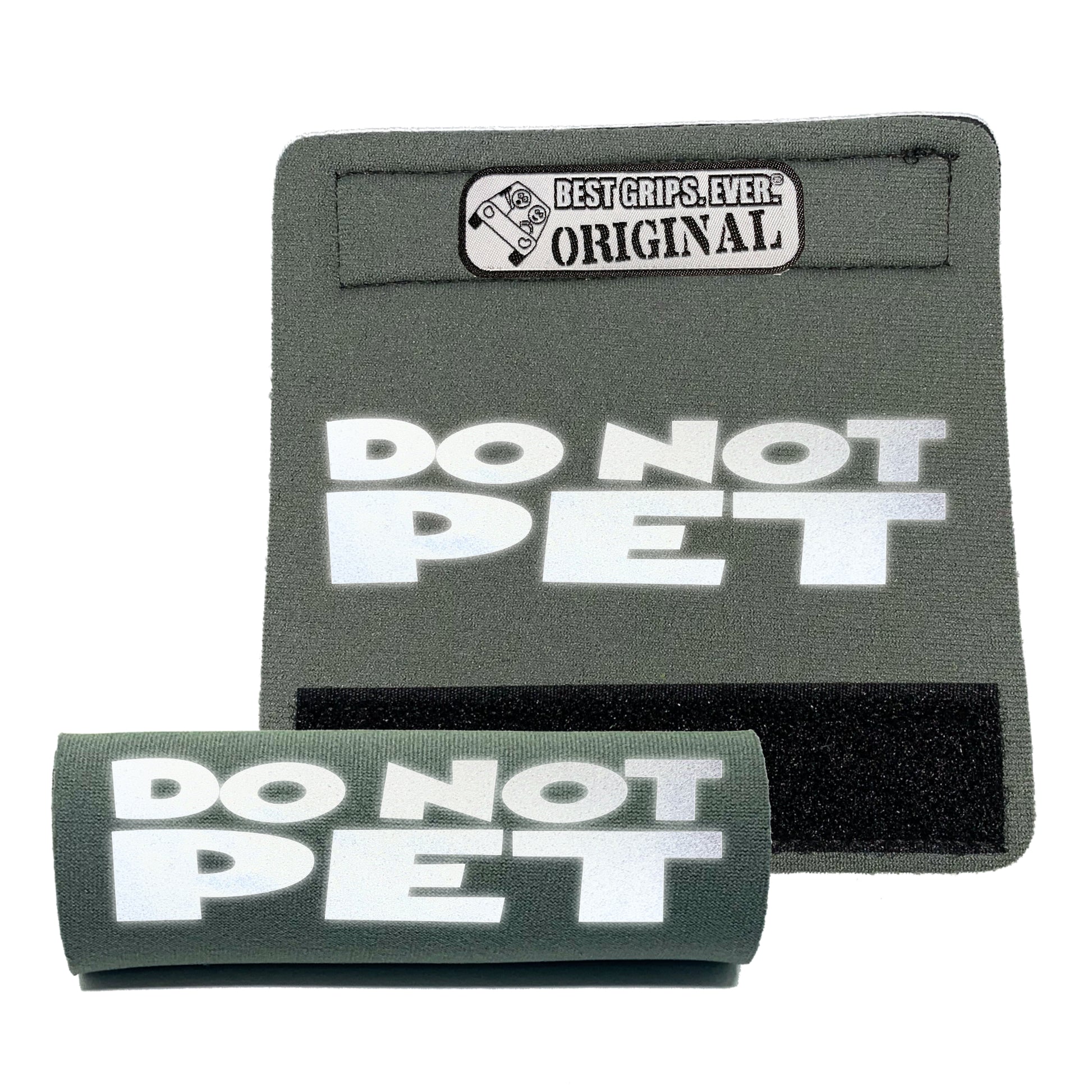 BEST GRIPS. EVER.® leash grip in black featuring HI-VIS DO NOT PET Grip, designed to improve comfort, control, and safety during dog walks.