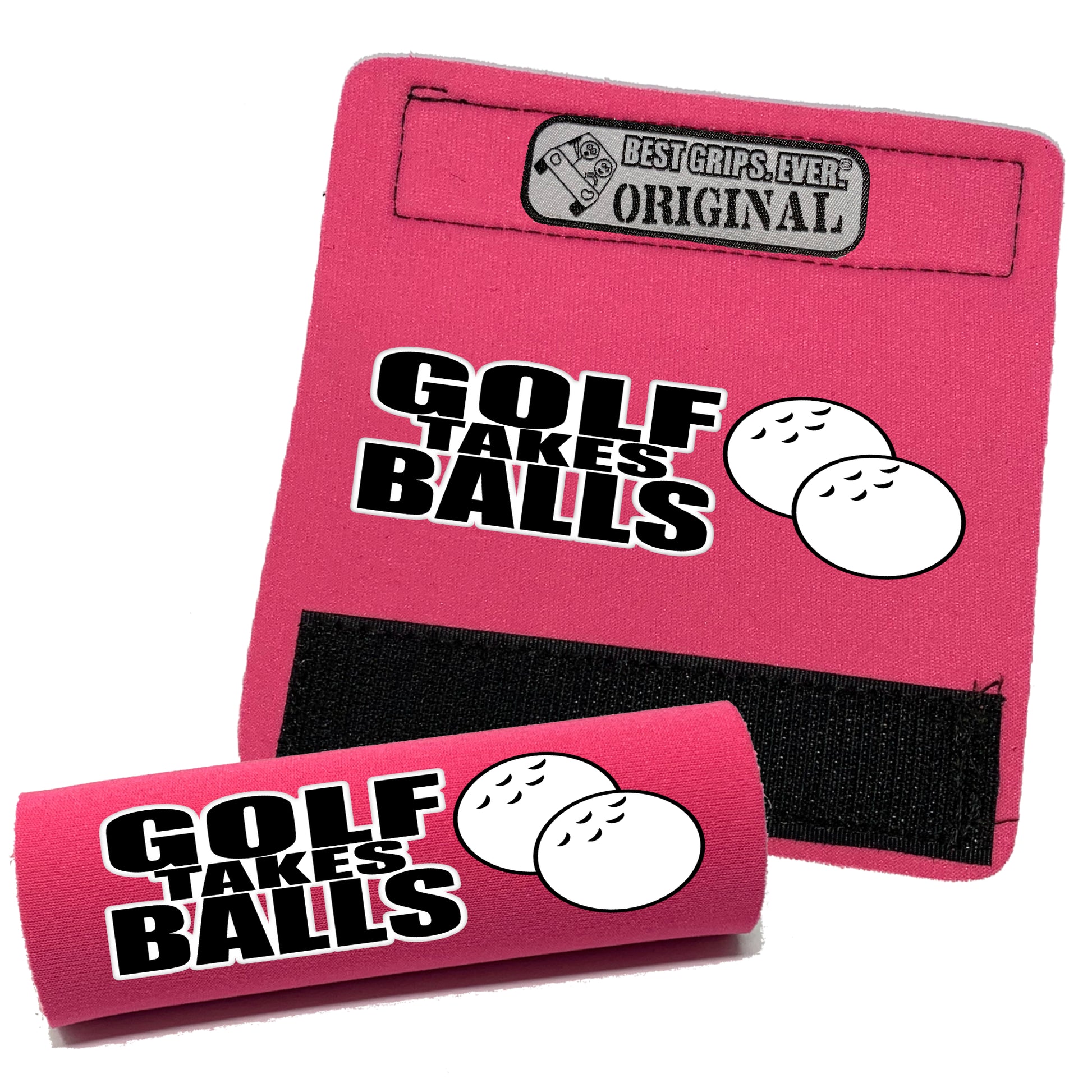 BEST GRIPS. EVER.® handle grip in black featuring Golf Takes Balls Grip, designed for comfort and everyday use.