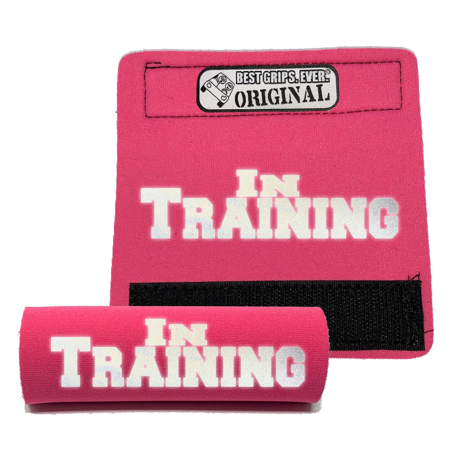 BEST GRIPS. EVER.® leash grip in black featuring HI-VIS IN TRAINING Grip, designed to improve comfort, control, and safety during dog walks.