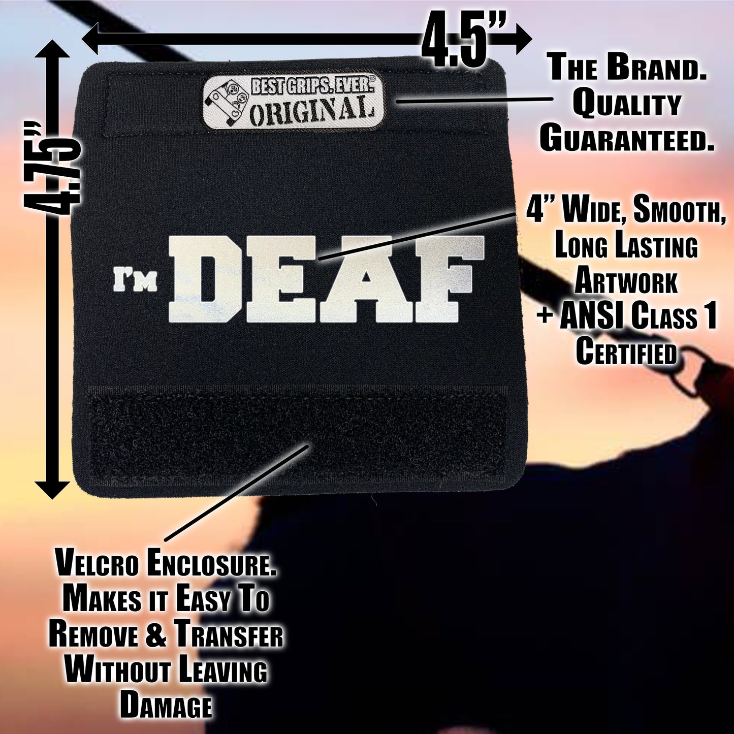 HI-VIS I'm DEAF Grip (1 Unit)