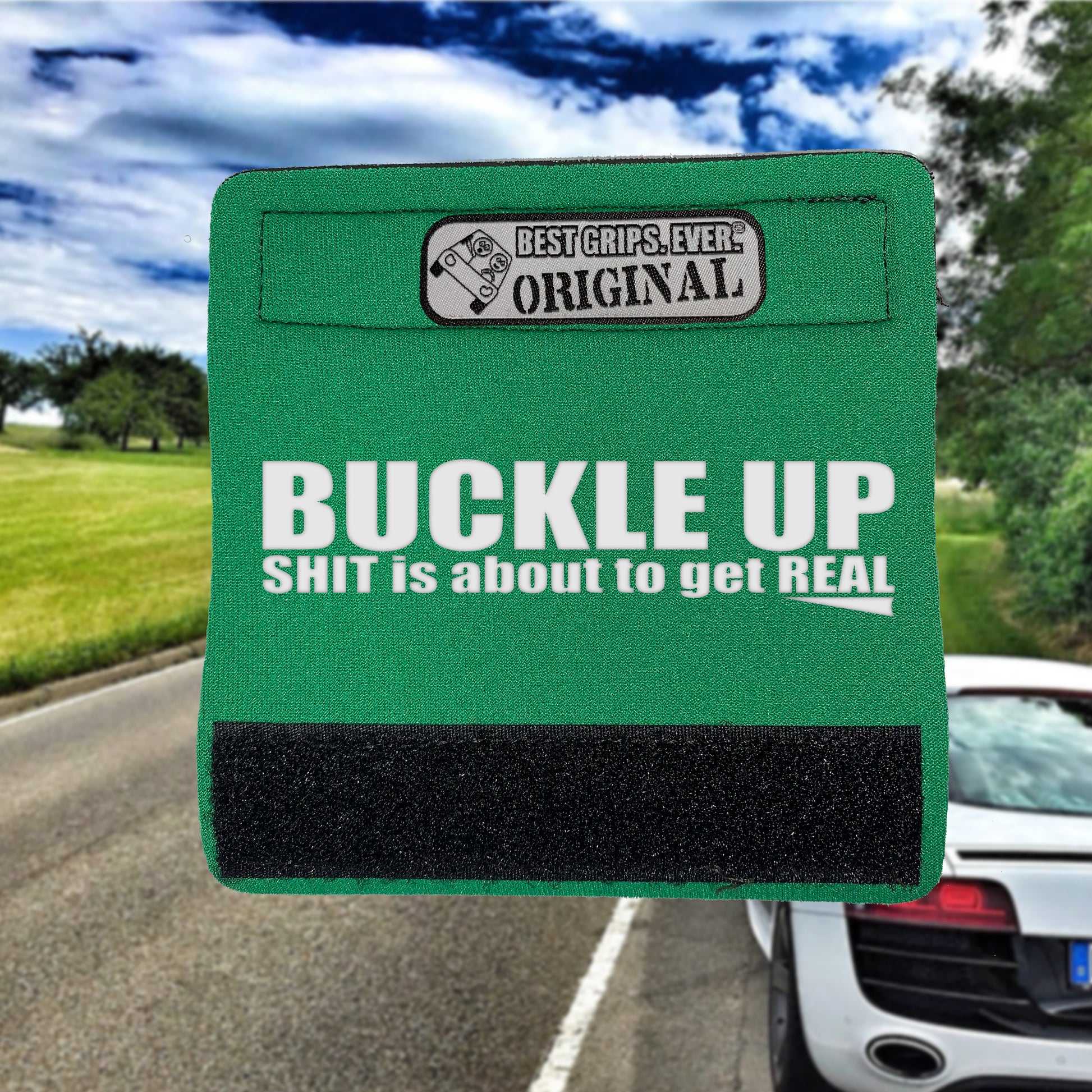 BEST GRIPS. EVER.® handle grip featuring The Buckle Up Grip., designed for comfort and everyday use.