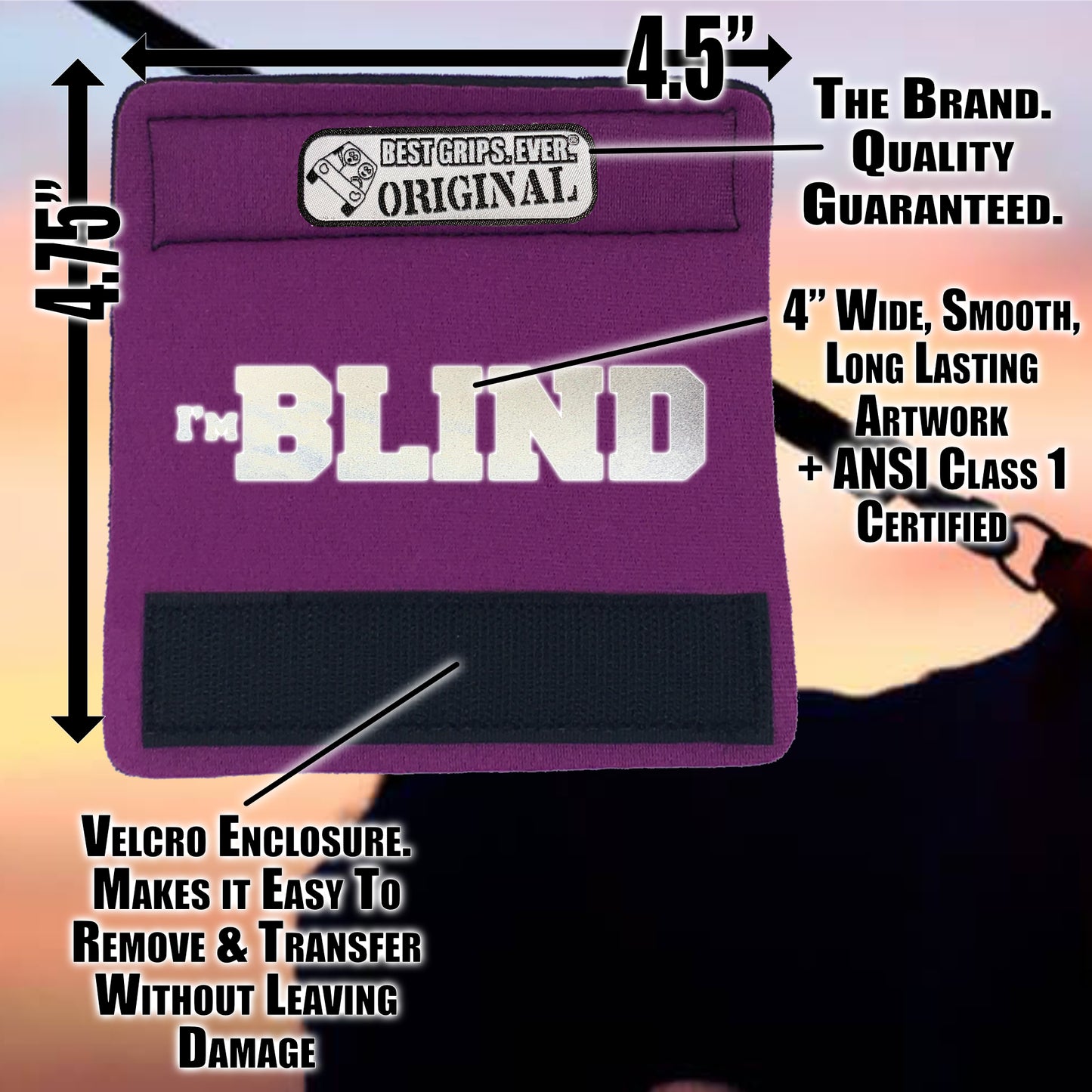 HI-VIS I'm BLIND Grip