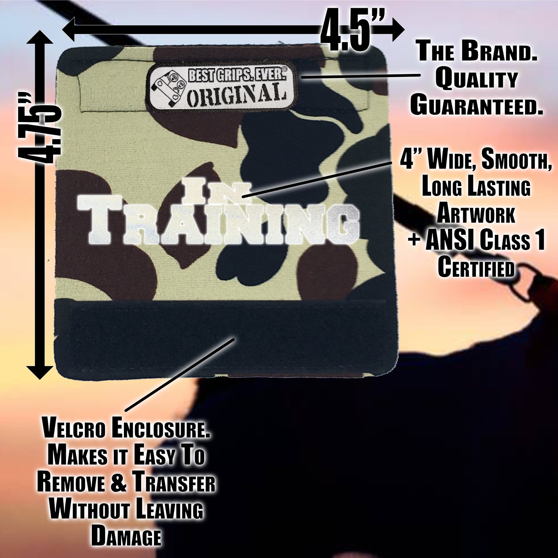 BEST GRIPS. EVER.® leash grip featuring HI-VIS IN TRAINING Grip, designed to improve comfort, control, and safety during dog walks.