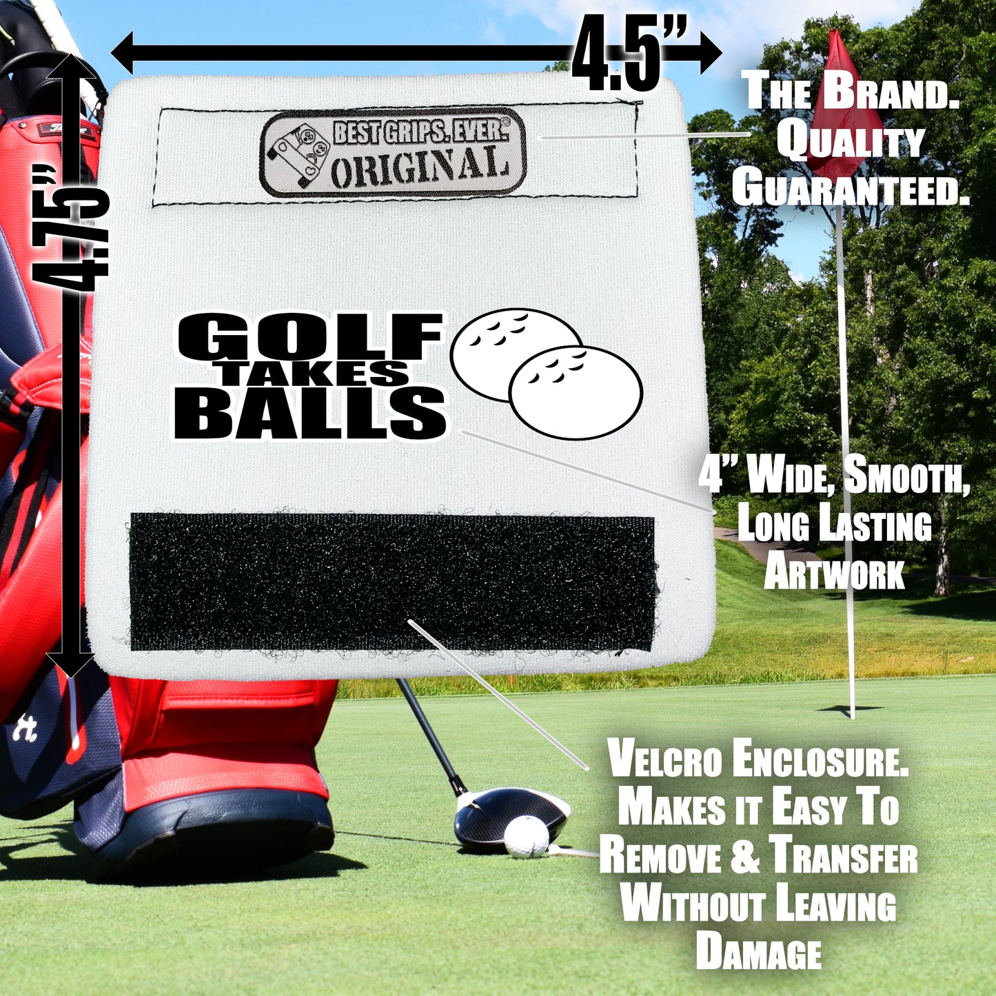 BEST GRIPS. EVER.® handle grip featuring Golf Takes Balls Grip, designed for comfort and everyday use.