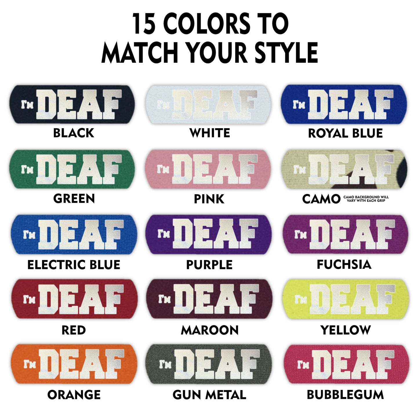 HI-VIS I'm DEAF Grip (1 Unit)