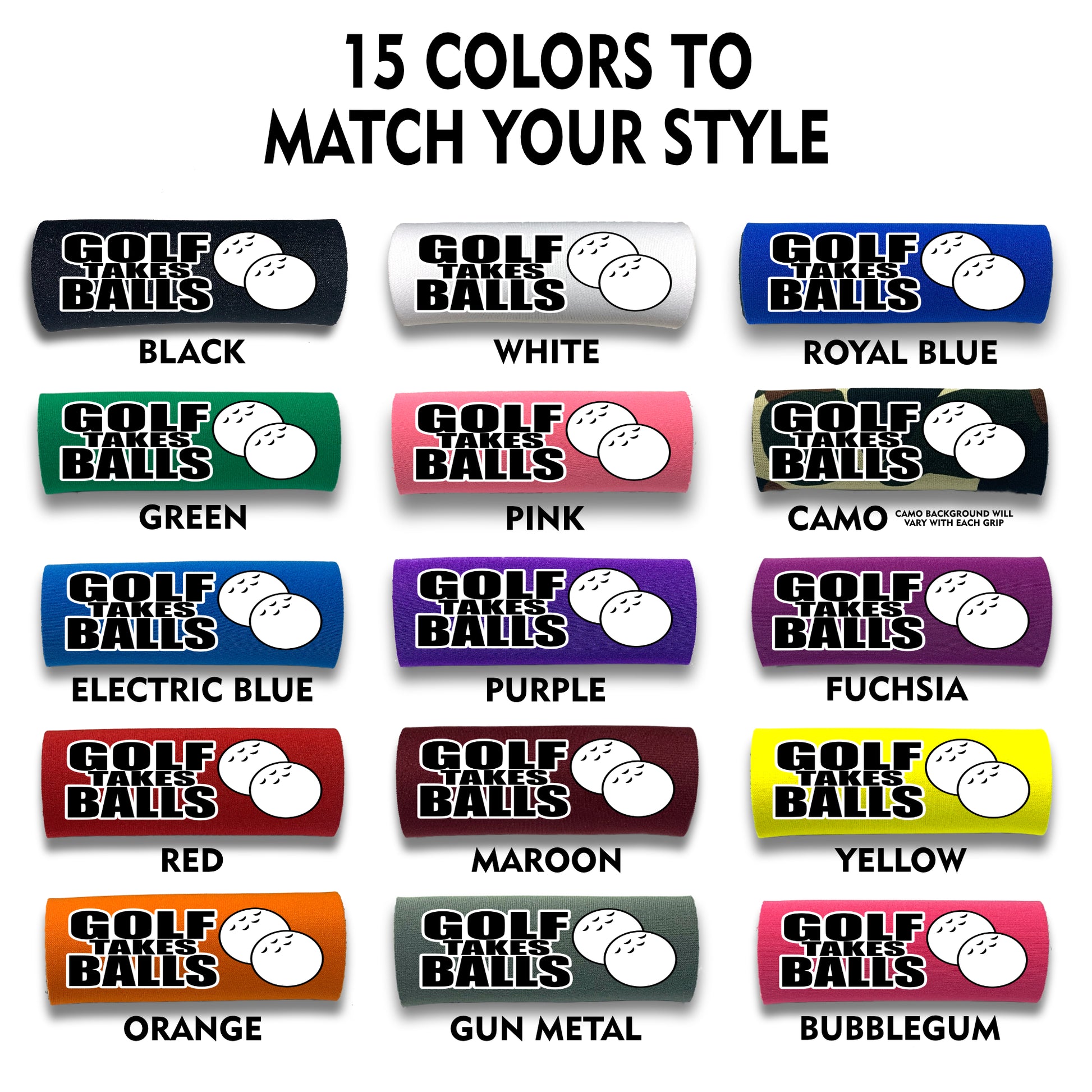 BEST GRIPS. EVER.® handle grip featuring Golf Takes Balls Grip, designed for comfort and everyday use.