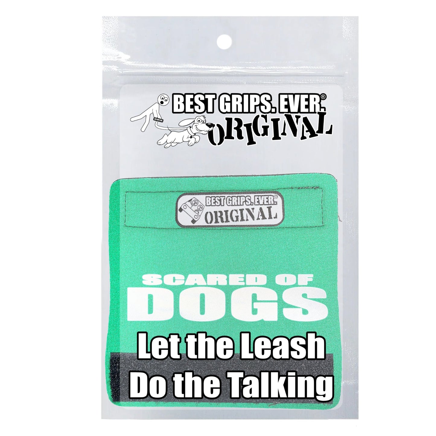 HI-VIS SCARED of DOGS Grip (Case of 24)