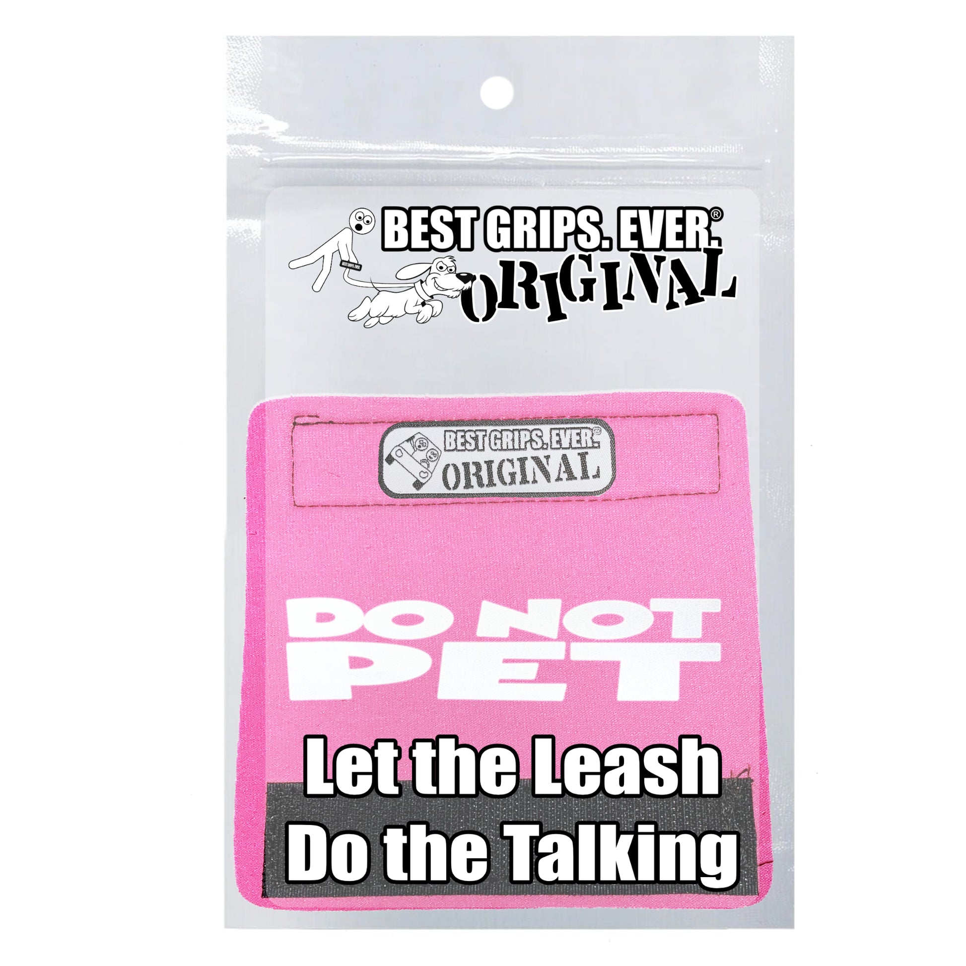 BEST GRIPS. EVER.® leash grip featuring HI-VIS DO NOT PET Grip, designed to improve comfort, control, and safety during dog walks.