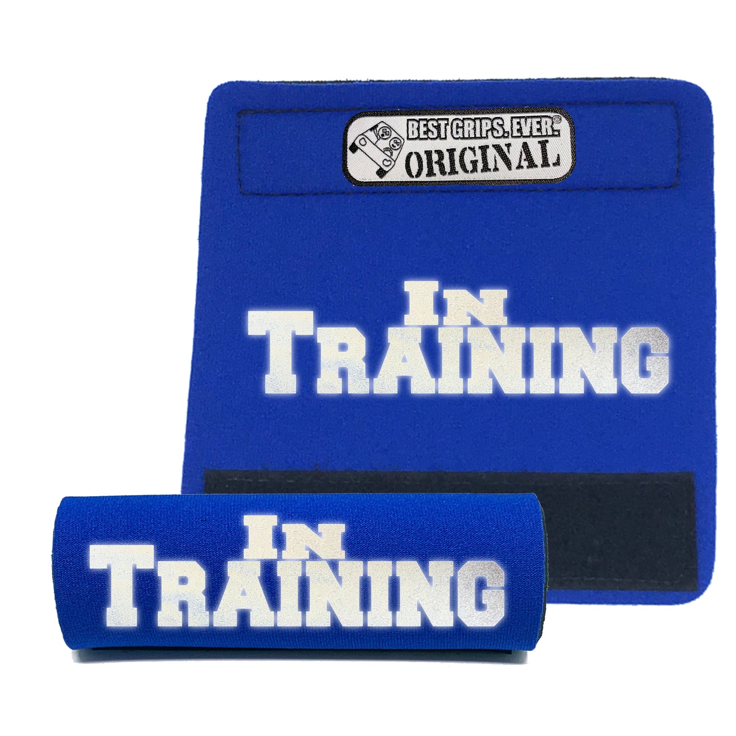 BEST GRIPS. EVER.® leash grip in royal blue featuring HI-VIS IN TRAINING Grip, designed to improve comfort, control, and safety during dog walks.