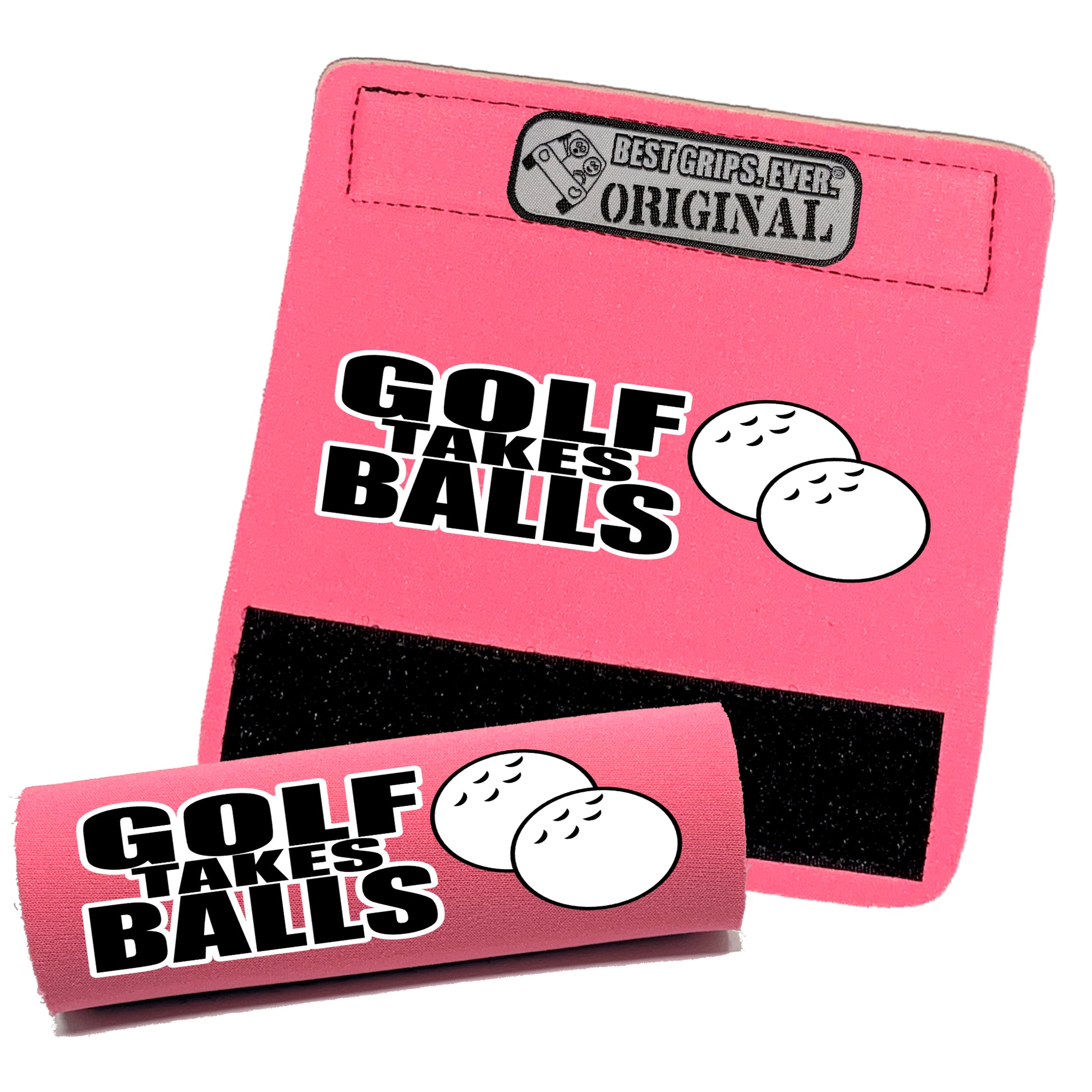 BEST GRIPS. EVER.® handle grip in pink featuring Golf Takes Balls Grip, designed for comfort and everyday use.