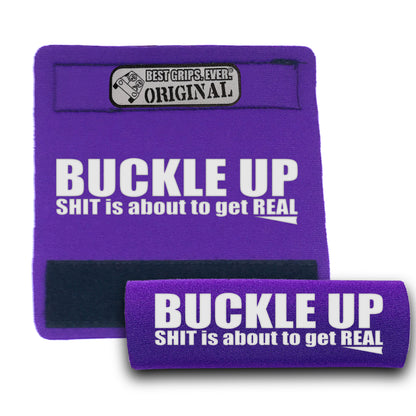 BEST GRIPS. EVER.® handle grip in purple featuring The Buckle Up Grip., designed for comfort and everyday use.