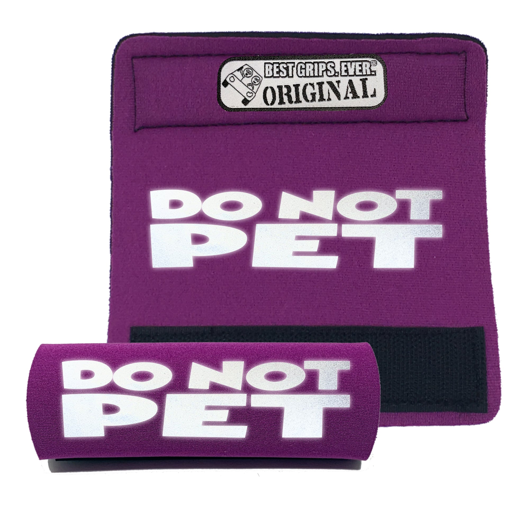 BEST GRIPS. EVER.® leash grip in fuchsia featuring HI-VIS DO NOT PET Grip, designed to improve comfort, control, and safety during dog walks.
