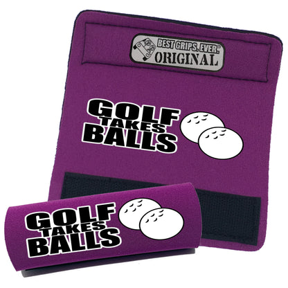 BEST GRIPS. EVER.® handle grip in fuchsia featuring Golf Takes Balls Grip, designed for comfort and everyday use.