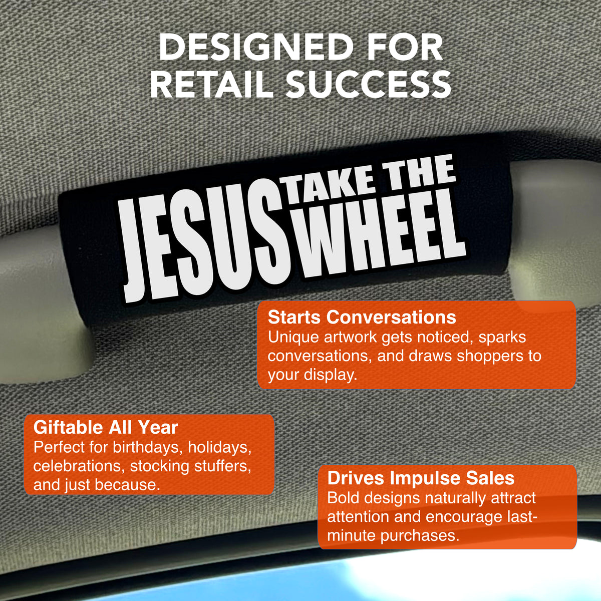 JESUS TAKE THE WHEEL Car Grip 24 pack