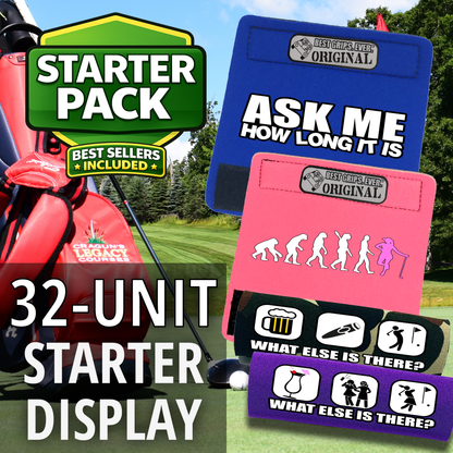 Golf Bag Handle Grip – "Best Sellers Sampler Pack - for Golf" Funny Golf Gift Under $20 (32 Units)