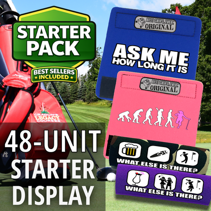 Golf Bag Handle Grip – "Best Sellers Sampler Pack - for Golf" Funny Golf Gift Under $20 (48 Units)