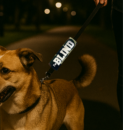 BEST GRIPS. EVER.® leash grip featuring HI-VIS I'm BLIND Grip, designed to improve comfort, control, and safety during dog walks.