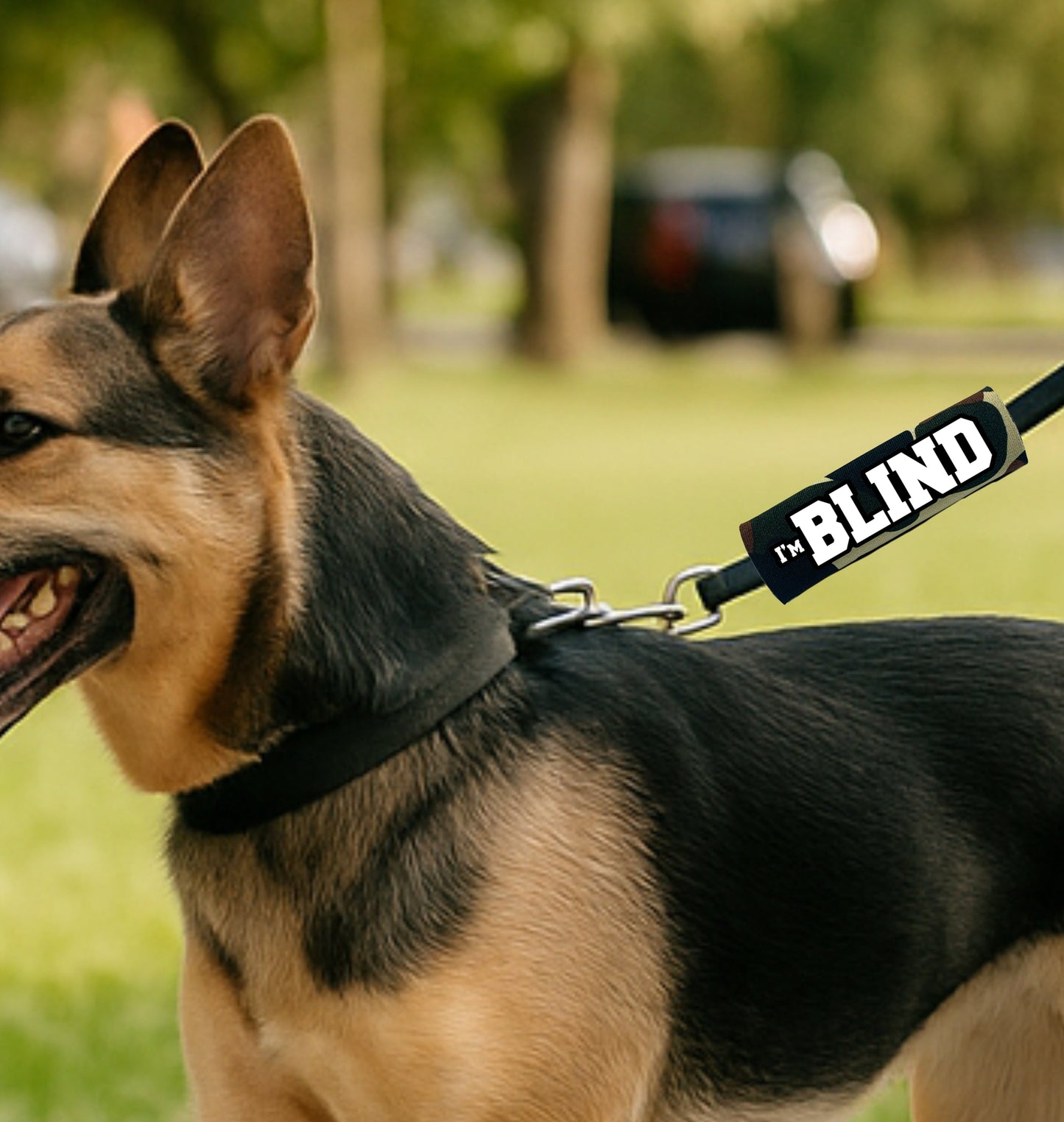 BEST GRIPS. EVER.® leash grip featuring I'M BLIND GRIP, designed to improve comfort, control, and safety during dog walks.