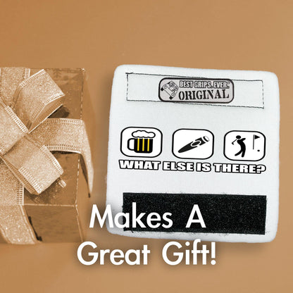 Golf & Beer Grip - Funny Golf Bag Handle – Perfect Holiday Gift, Stocking Stuffer or Secret Santa Surprise
