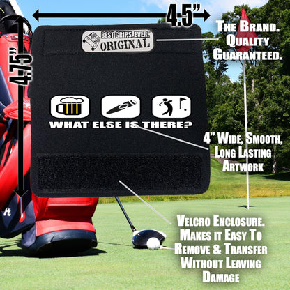 Golf & Beer Grip - Funny Golf Bag Handle – Perfect Holiday Gift, Stocking Stuffer or Secret Santa Surprise