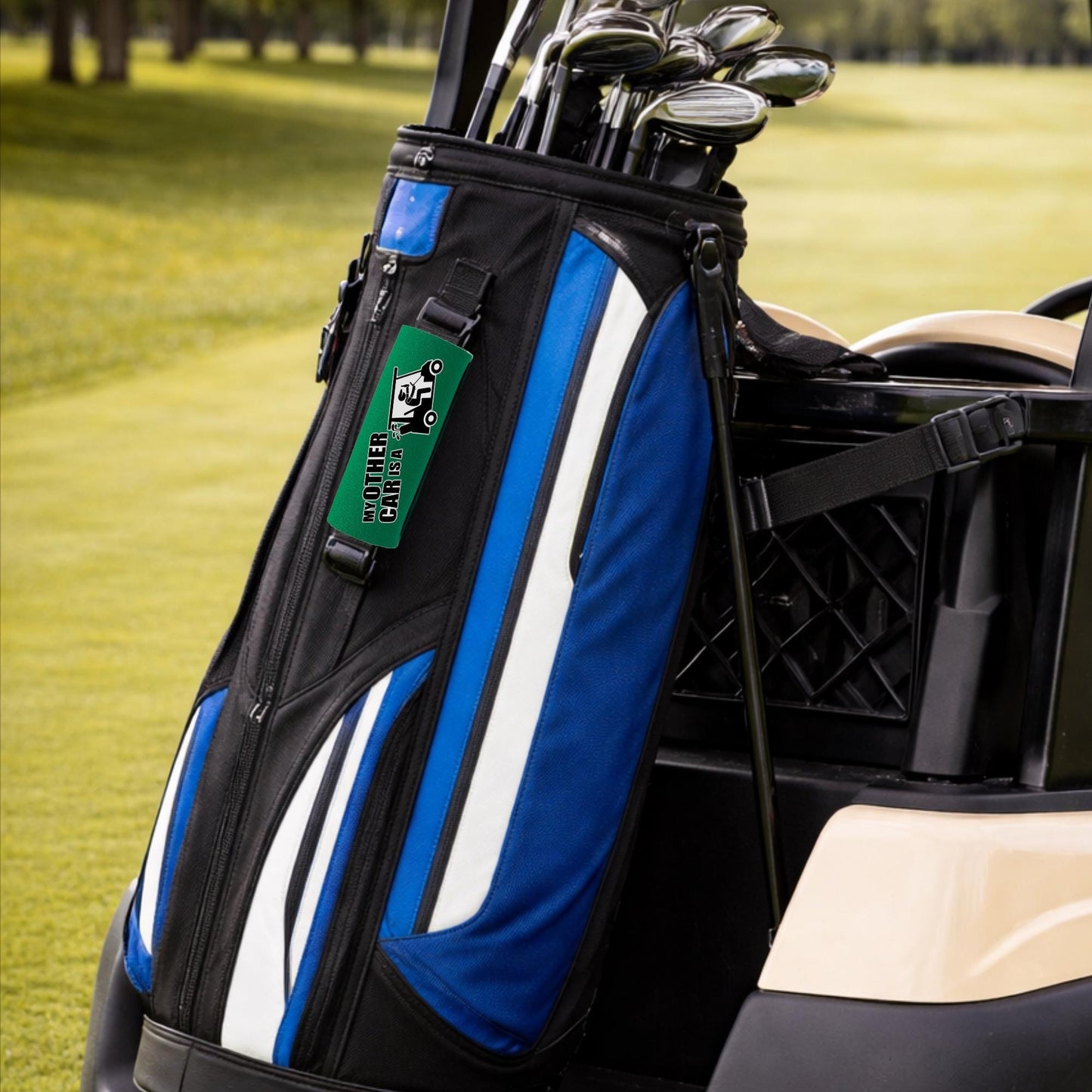 Funny Golf Bag Handle Cover – Neoprene Grip, My Other Car Is A Golf Cart