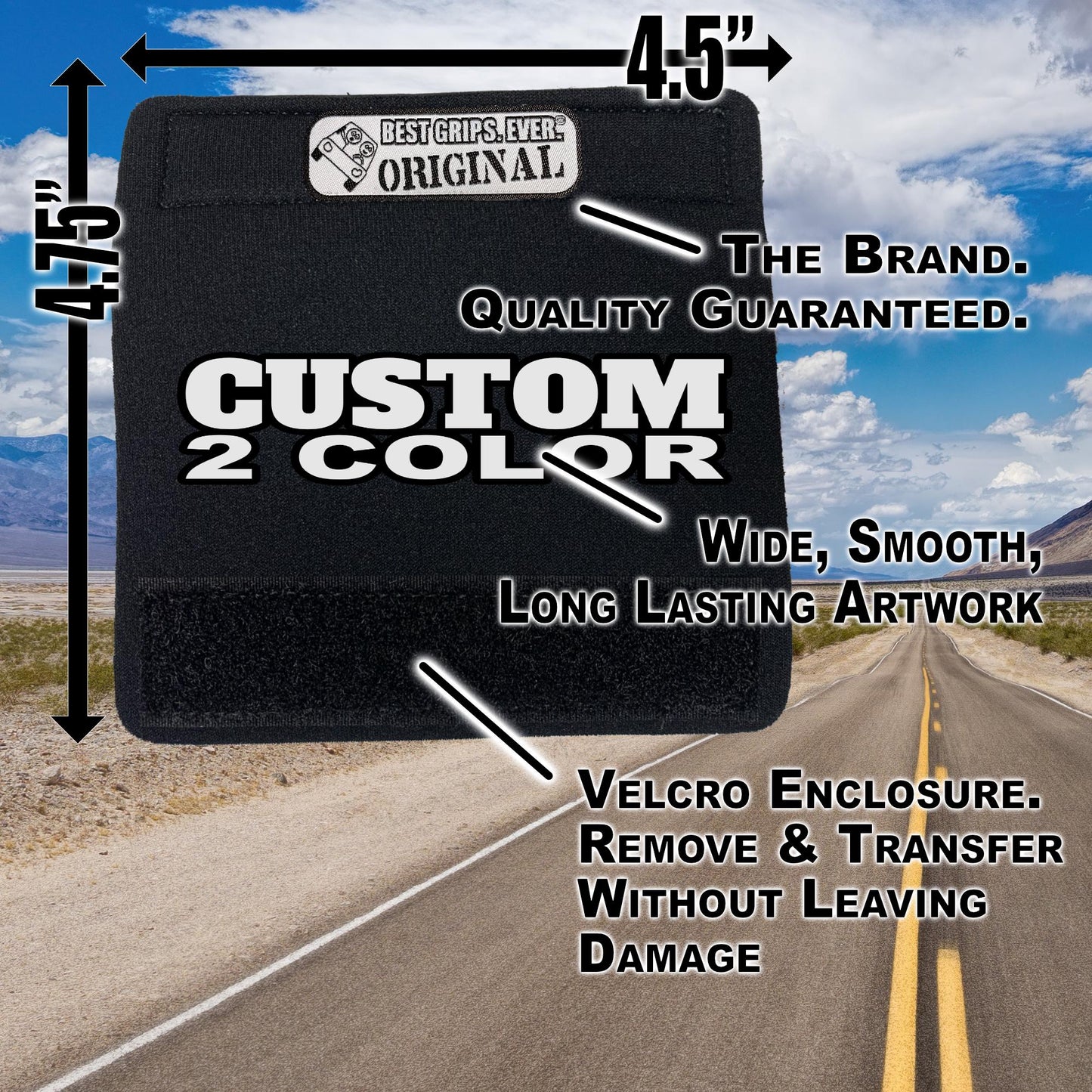 Custom 2-Color Car Grab Handle Cover – Personalized Neoprene Grip Wrap