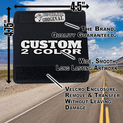Custom 2-Color Car Grab Handle Cover – Personalized Neoprene Grip Wrap