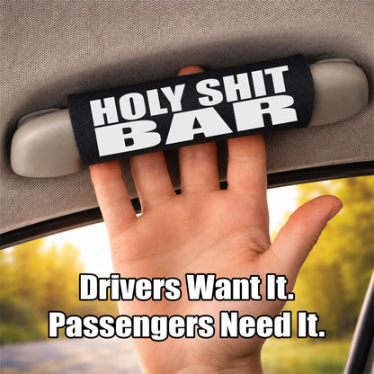 Holy Sh*t Bar® Car Grab Handle Cover – Funny Scared Passenger Car Gift