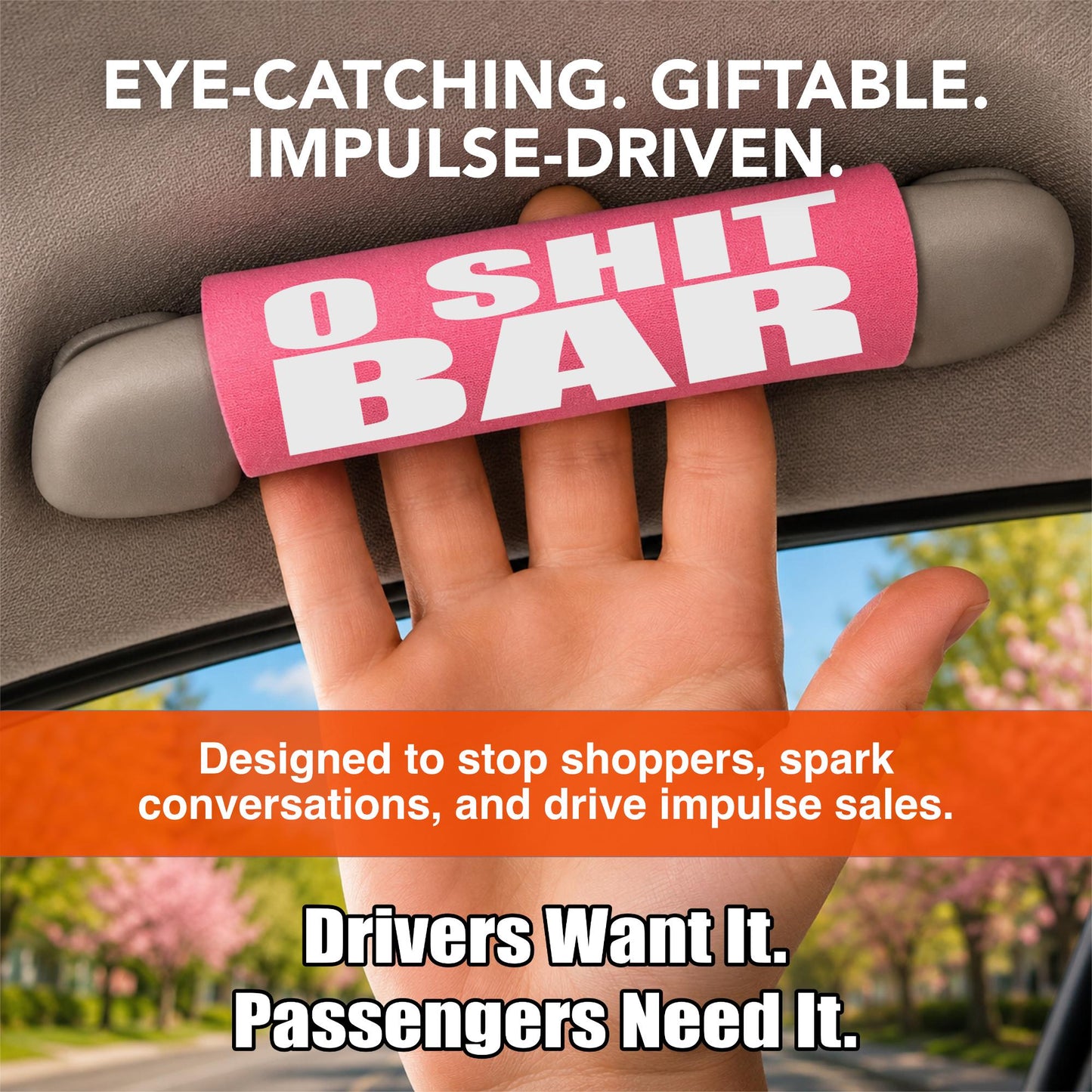 Wholesale Funny Car Grab Handles – The O Sh!t Bar® Case of 12