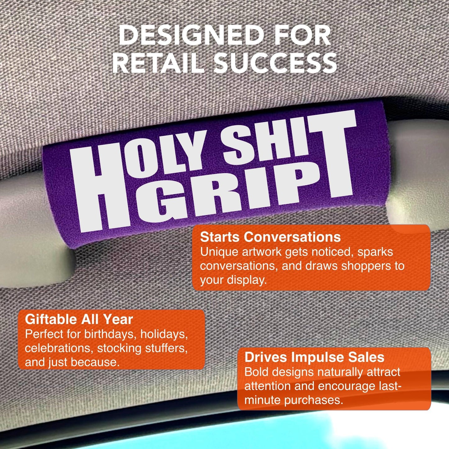 Wholesale Funny Car Handle Grips – The Holy Sh!t Grip® Case of 12