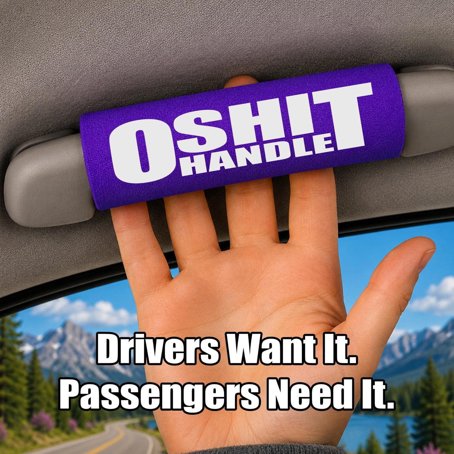 O Sh*t Handle Grip – Car Grab Handle Cover, Truck & 4x4 Accessory
