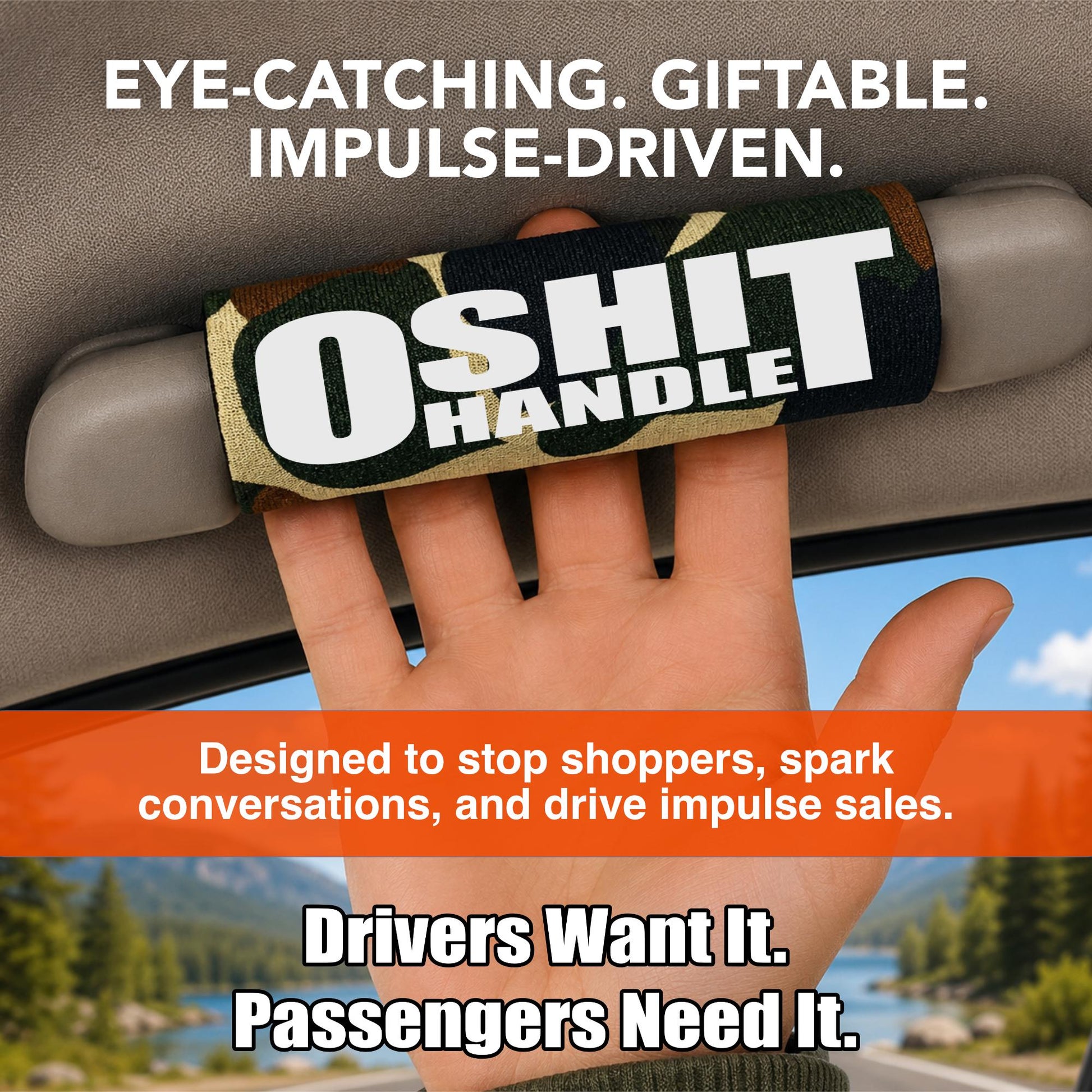 Wholesale Funny Car Grab Handles – The O Sh!t Handle® Case of 12