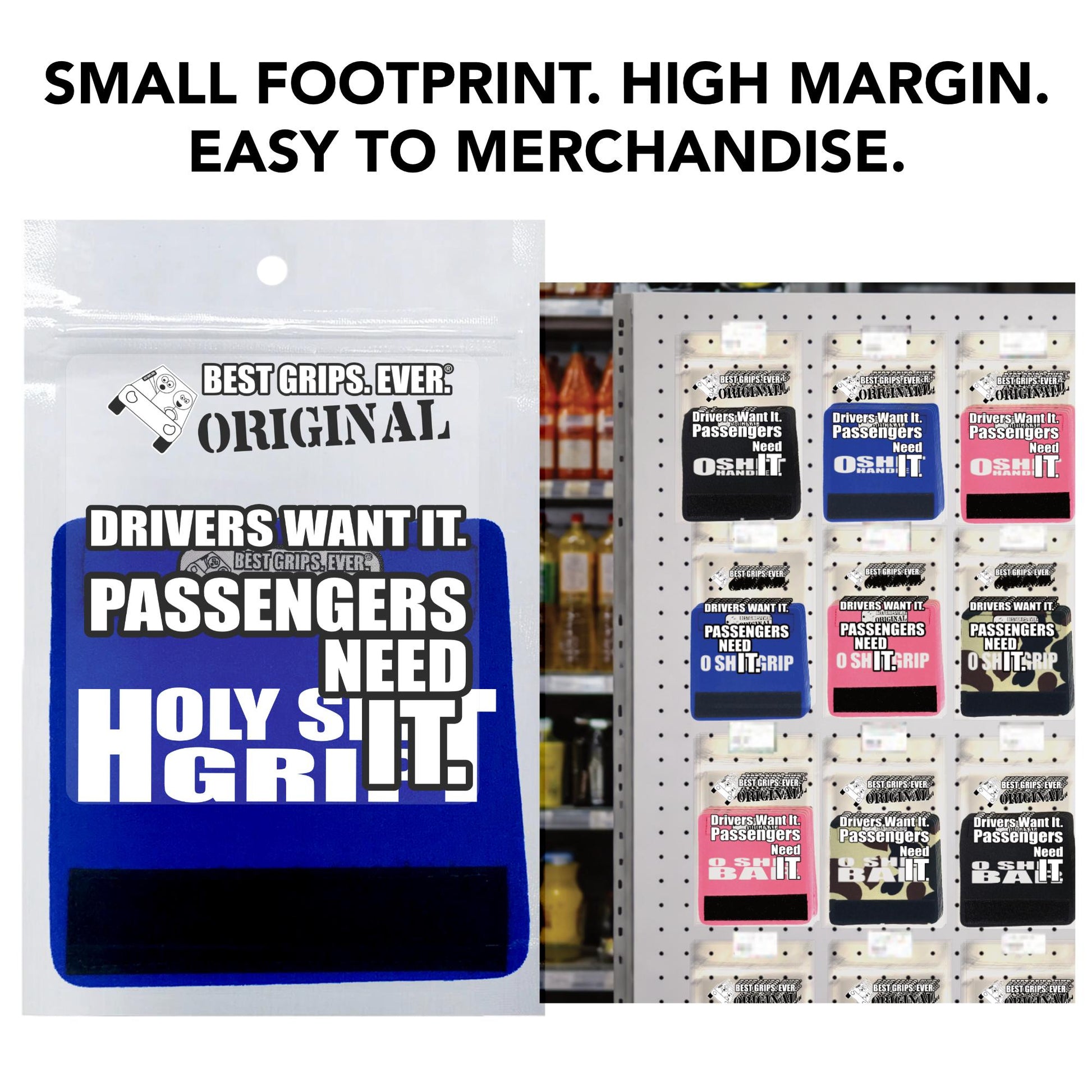 Wholesale Funny Car Handle Grips – The Holy Sh!t Grip® Case of 12