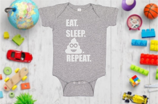 Eat. Sleep. Poo. Repeat. Bodysuit